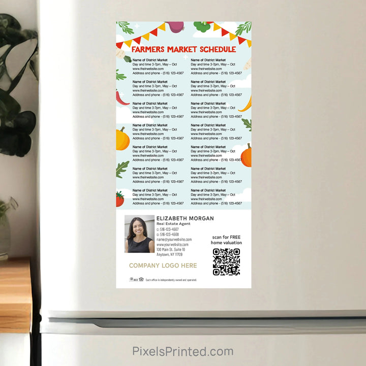 Century 21 real estate Farmers Market calendar Postcard Magnet postcard magnets PixelsPrinted 