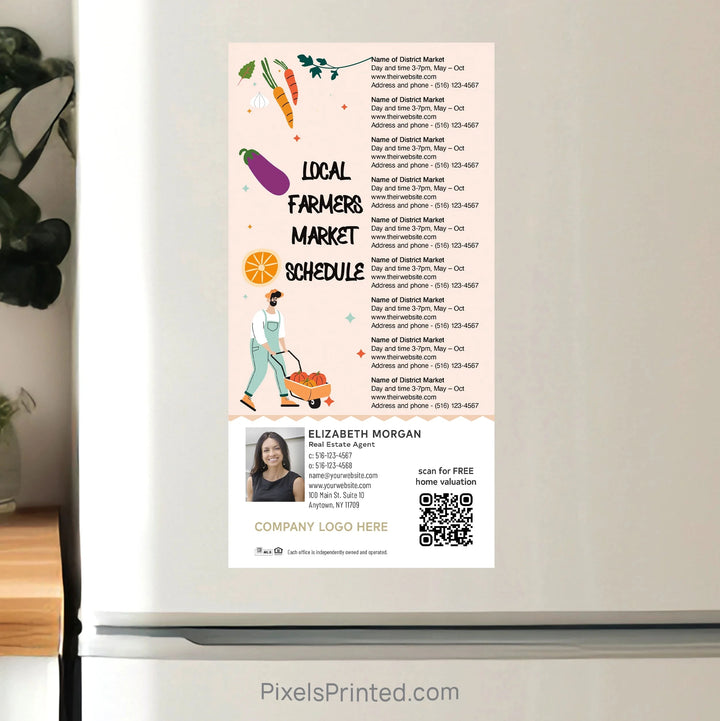 Century 21 real estate Farmers Market calendar Postcard Magnet postcard magnets PixelsPrinted 
