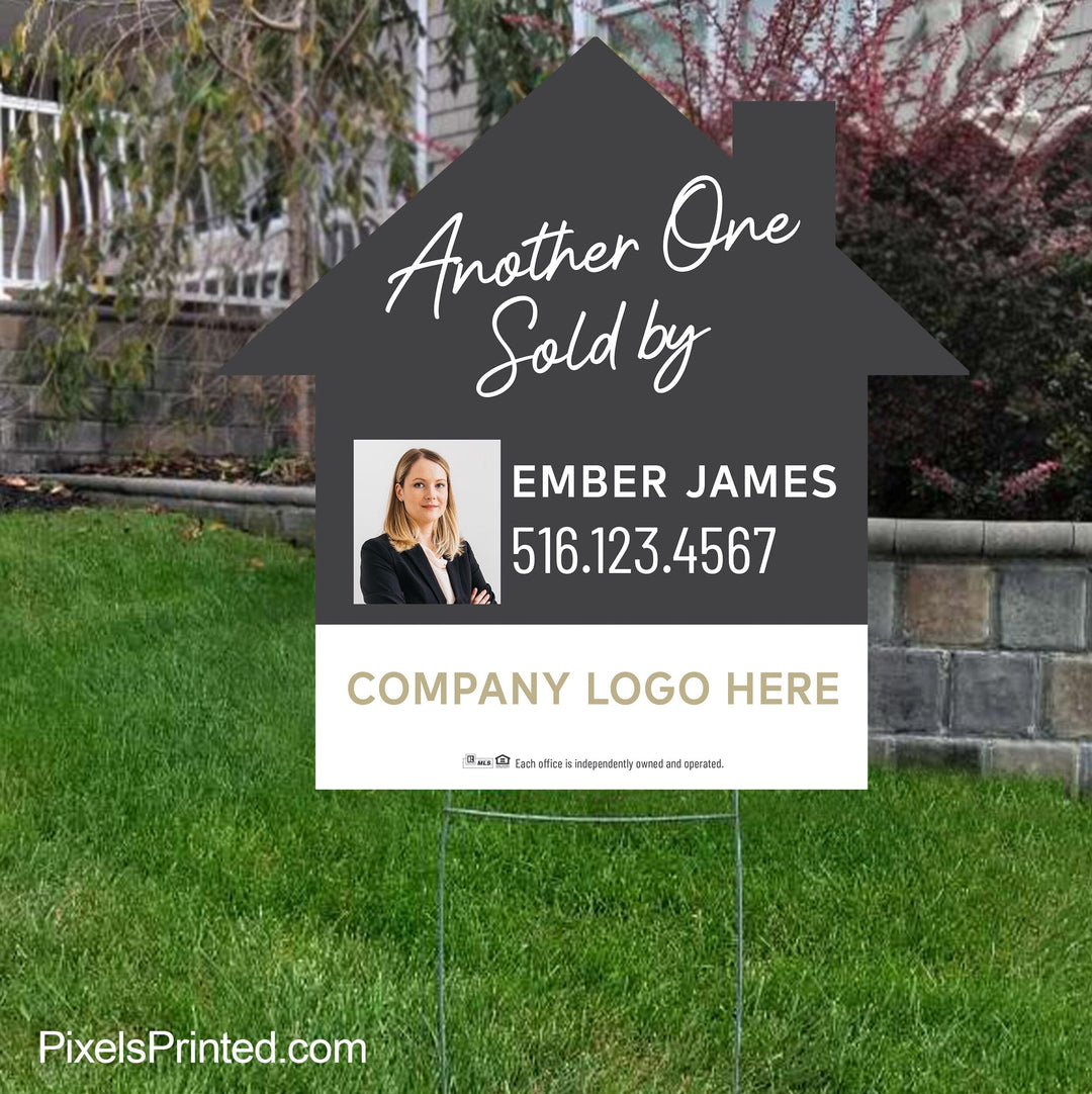 Century 21 real estate sold by house shaped yard sign yard signs PixelsPrinted 