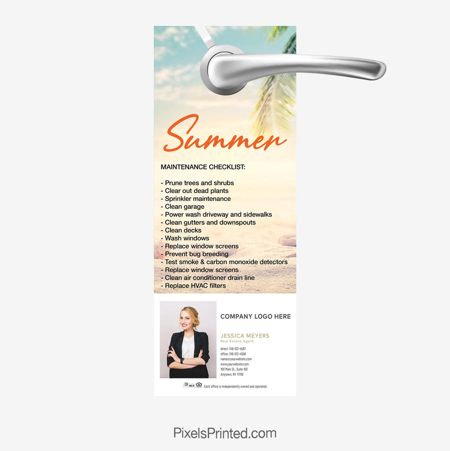 Century 21 real estate summer maintenance tips door hangers