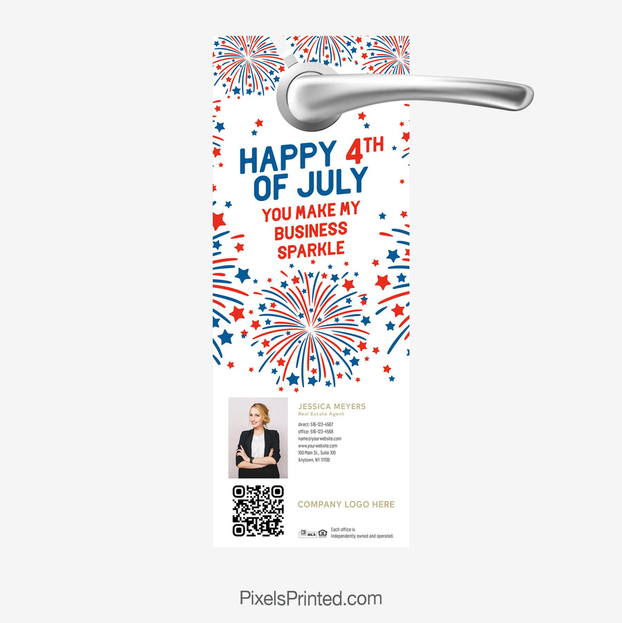Century 21 real estate Fourth of July door hangers