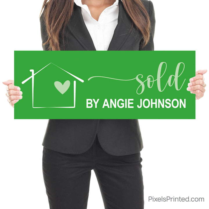 realtor sold home celebration photo sign