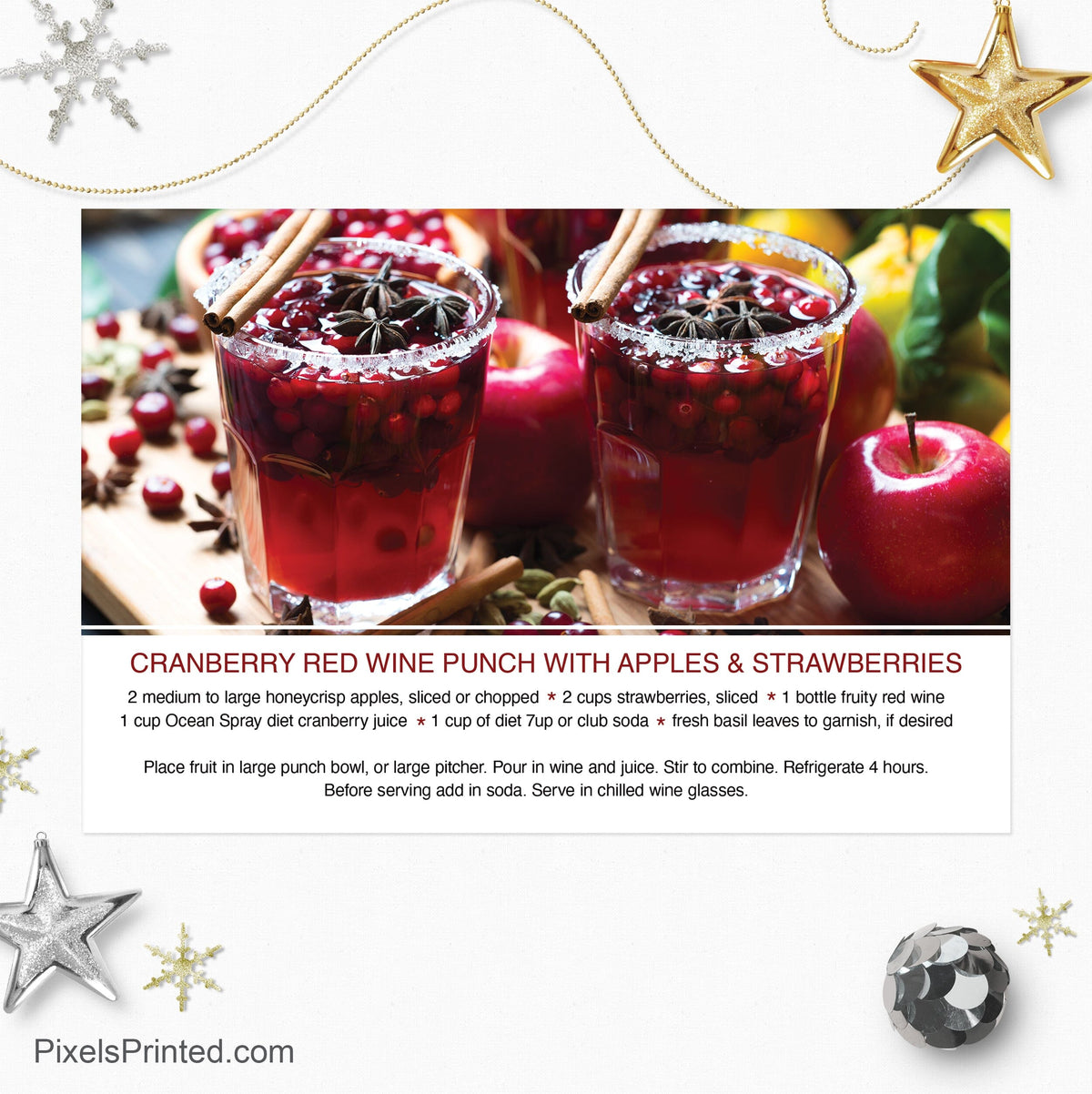 Coldwell Banker Christmas recipe postcards PixelsPrinted 