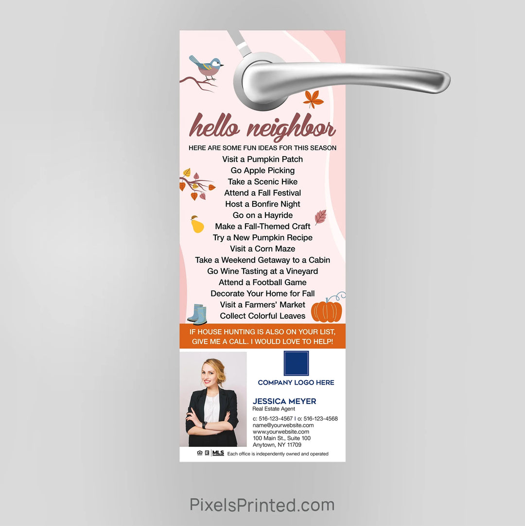 Coldwell Banker fall autumn door hangers PixelsPrinted 