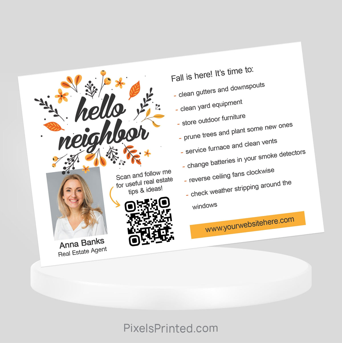 Coldwell Banker Fall maintenance postcards PixelsPrinted 