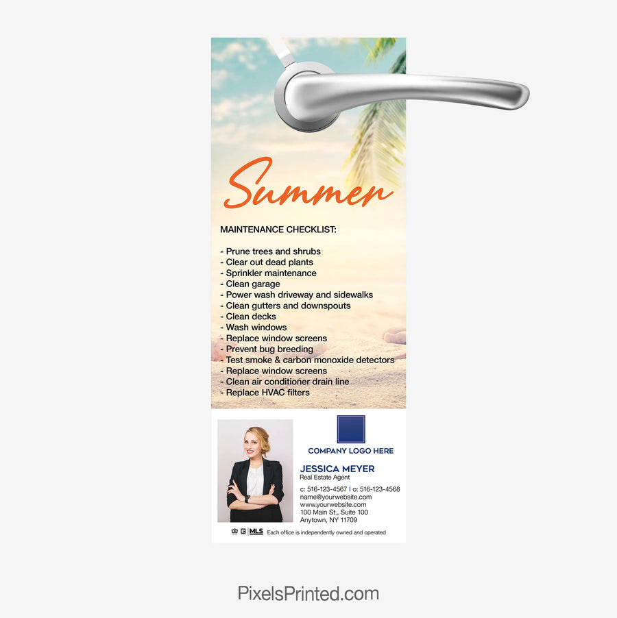 Coldwell Banker summer maintenance tips door hangers for real estate agents