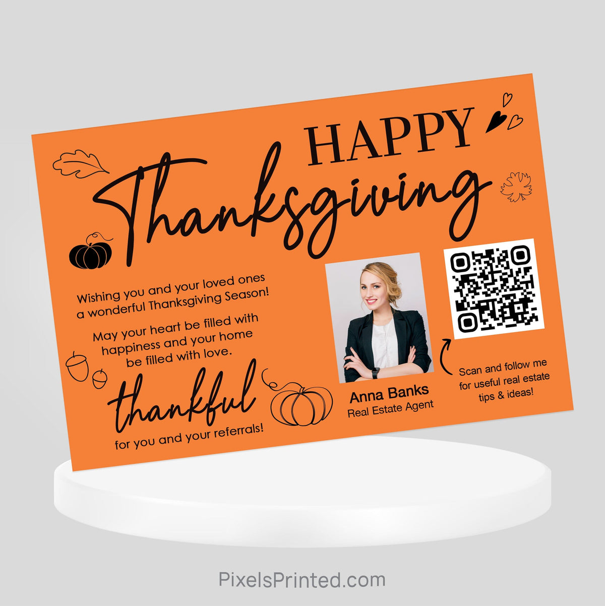Coldwell Banker Thanksgiving wishes postcards PixelsPrinted 