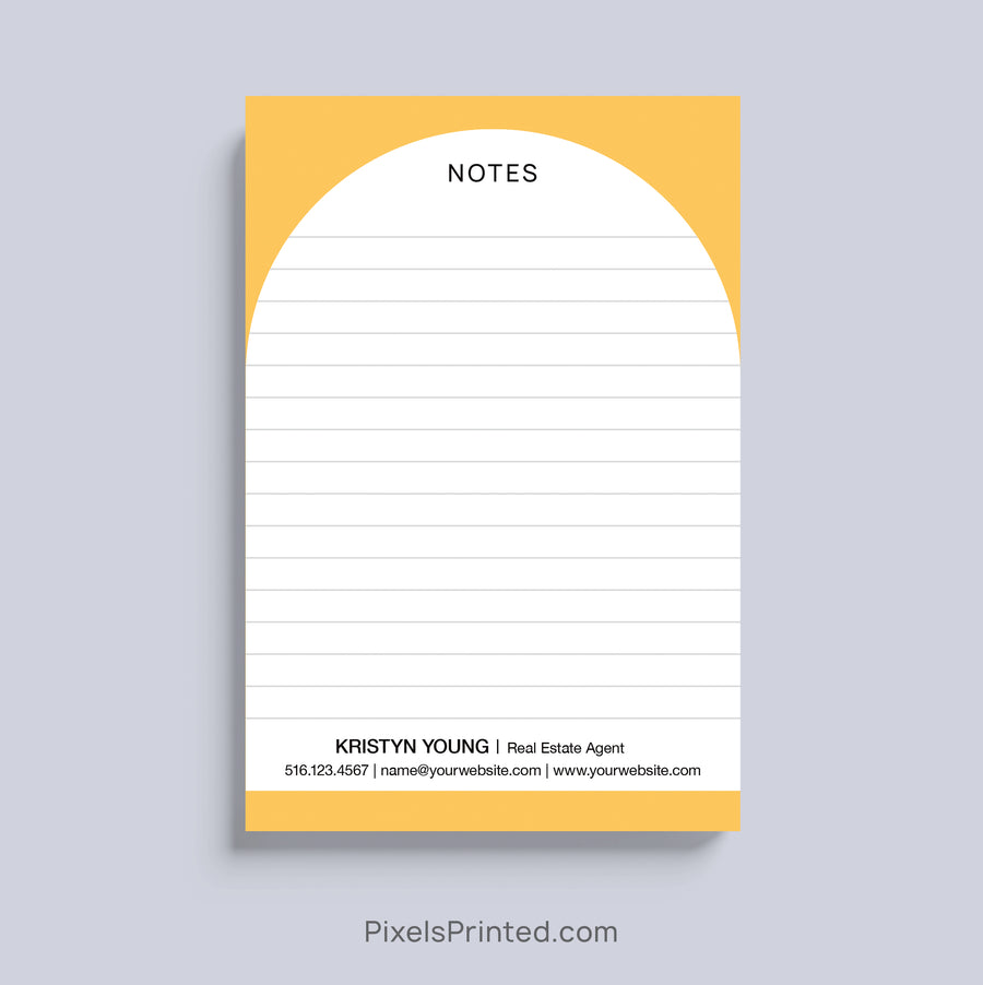 Customizable Notes Notepads for real estate and mortgage agents
