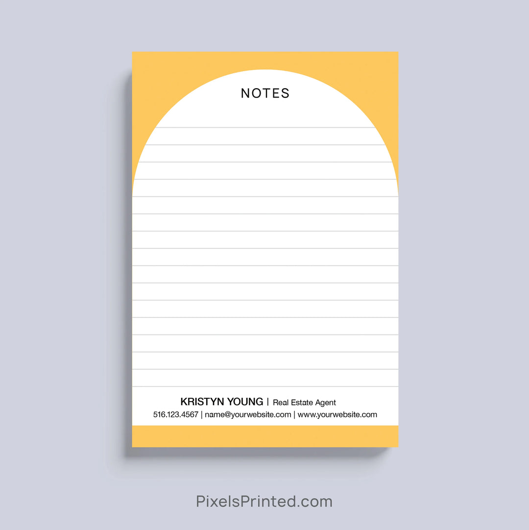 Customizable Notes Notepads for real estate and mortgage agents