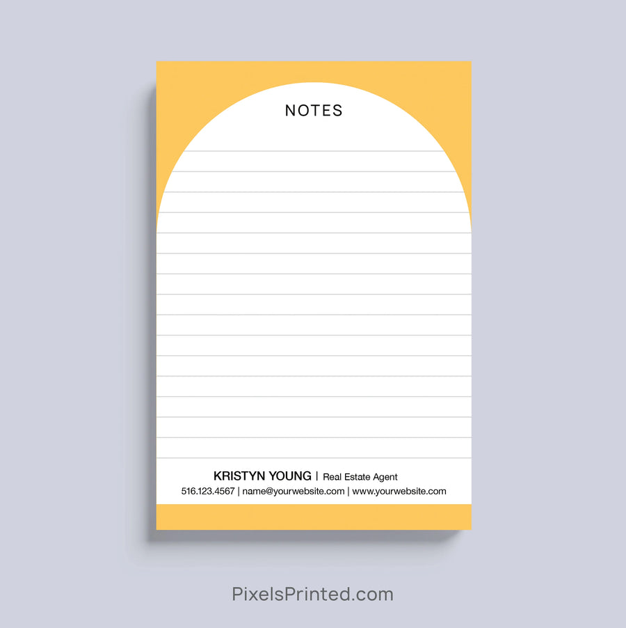 Customizable Notes Notepads for real estate and mortgage agents