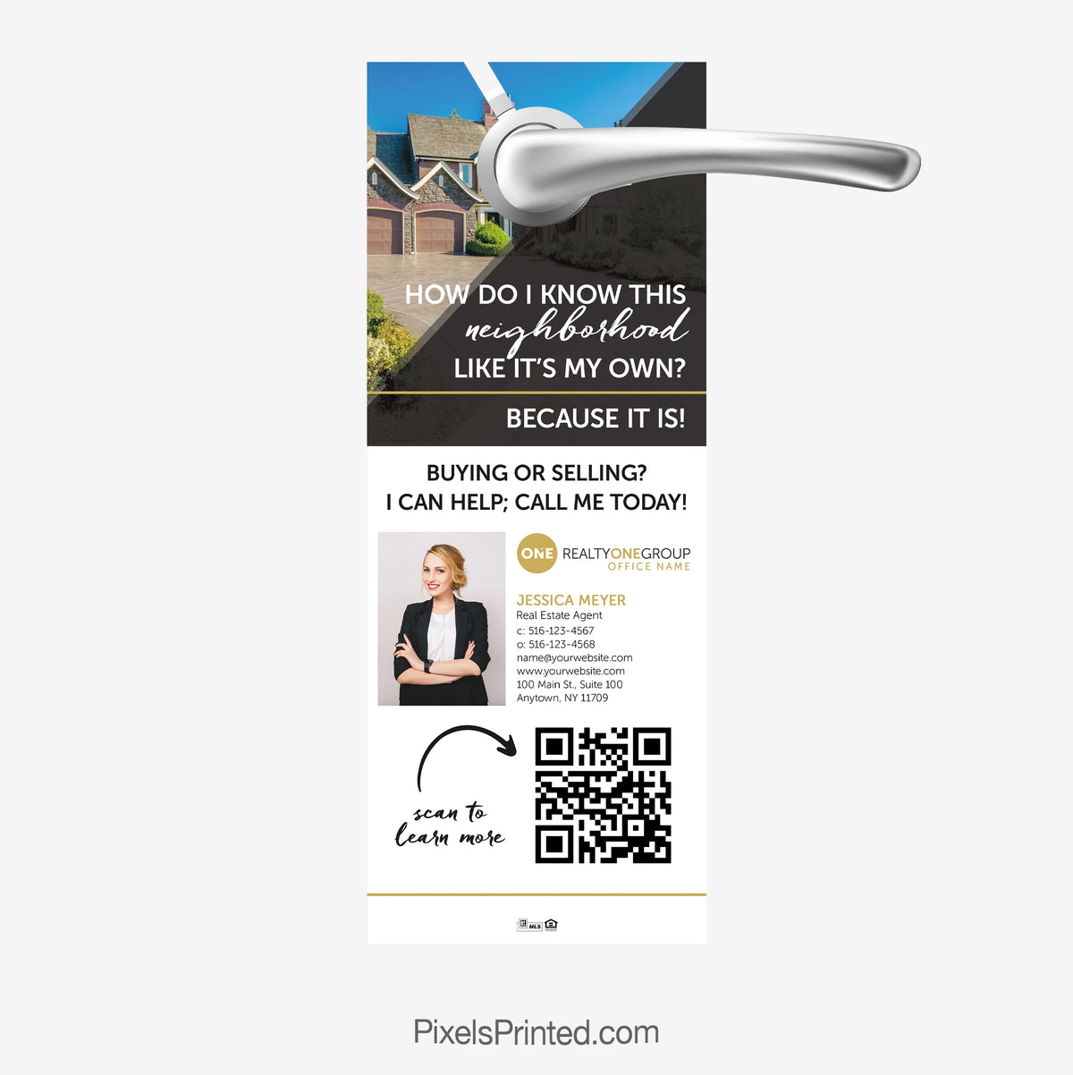 farming door hanger for Realty ONE Group real estate agents