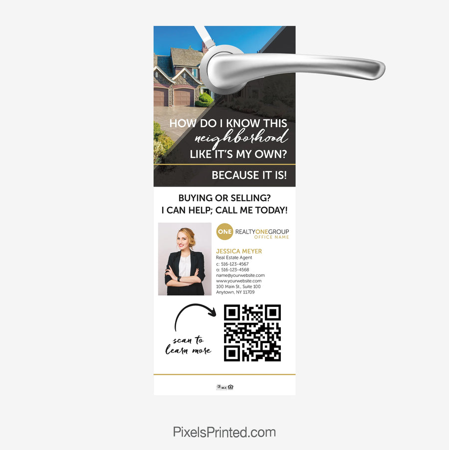 farming door hanger for Realty ONE Group real estate agents