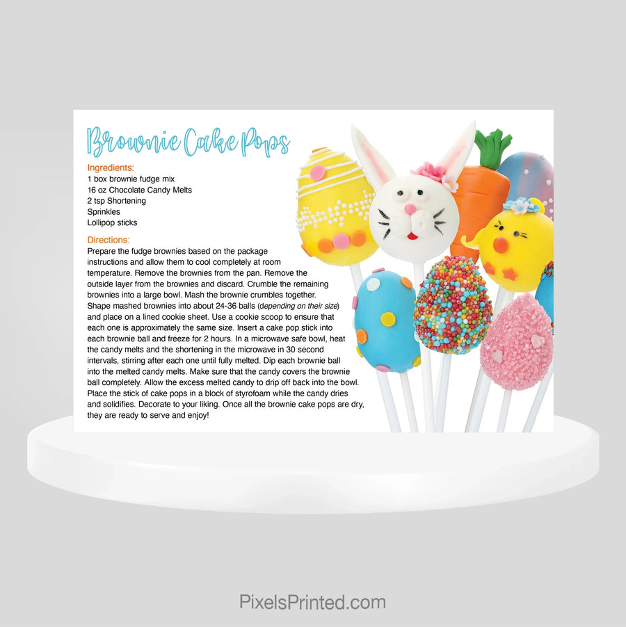 Easter Brownie Cake Pops Recipe | Century 21 Real Estate Postcard PixelsPrinted 