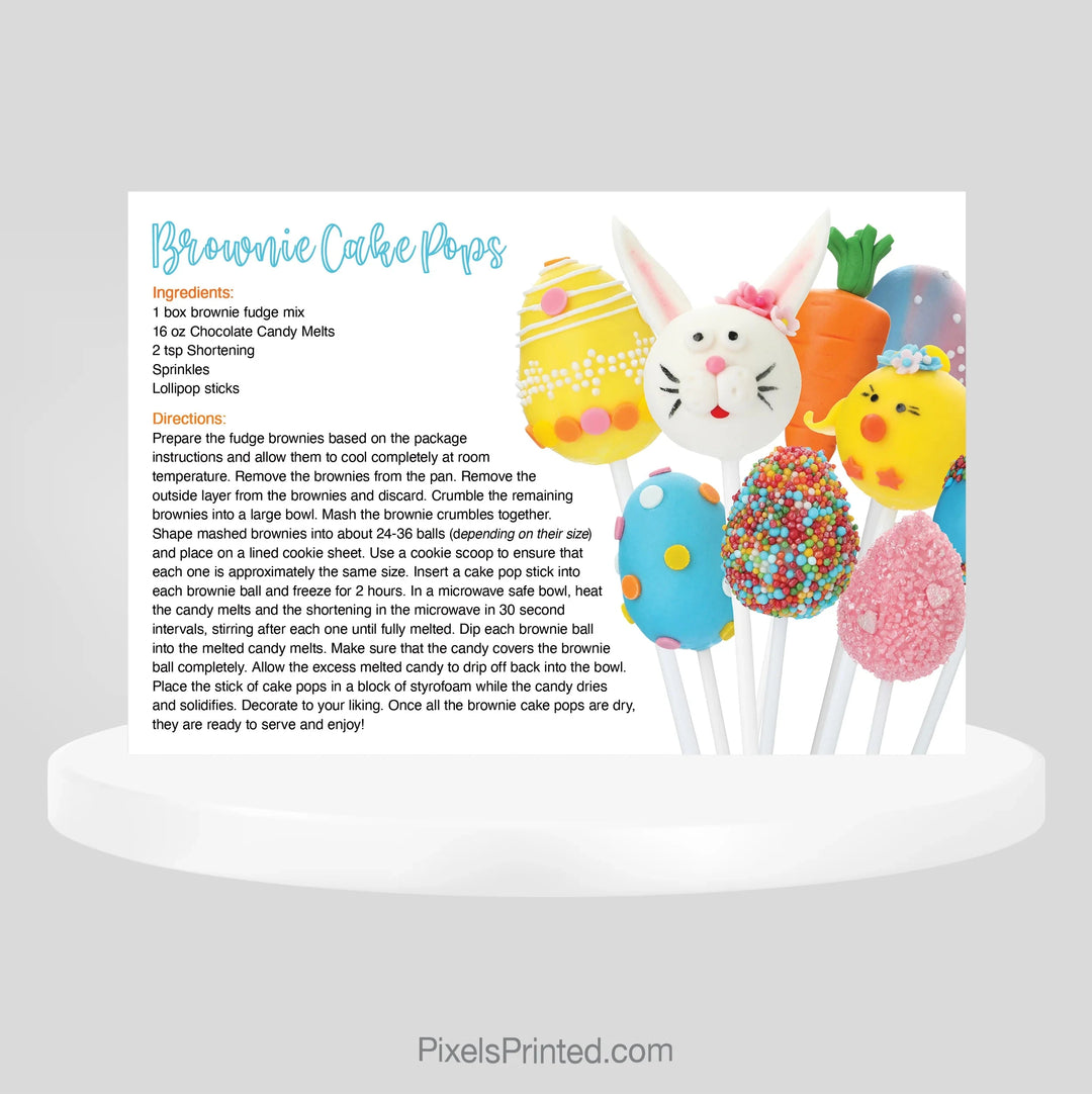 Easter Brownie Cake Pops Recipe | ERA Real Estate Postcard PixelsPrinted 