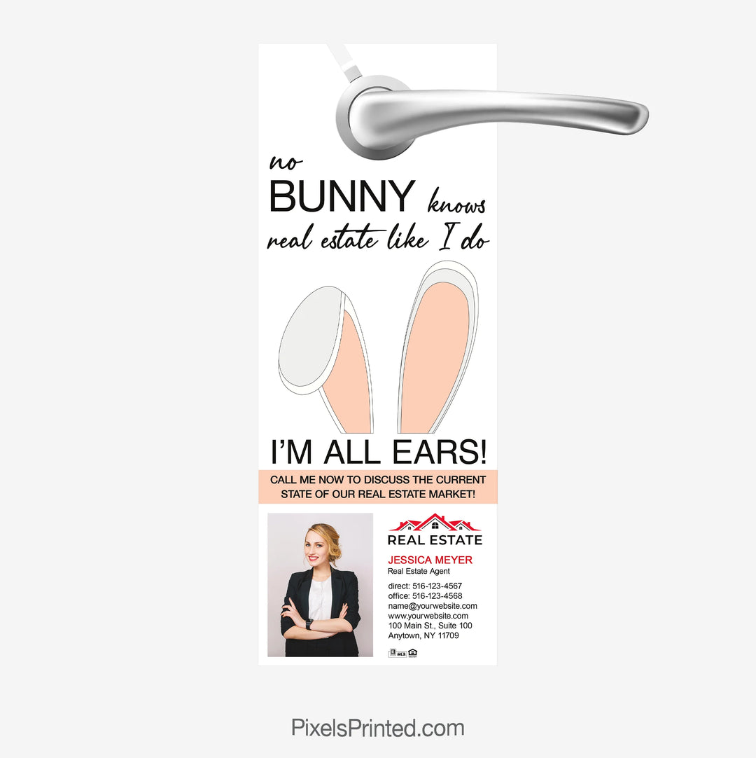 Easter real estate agent introduction door hanger