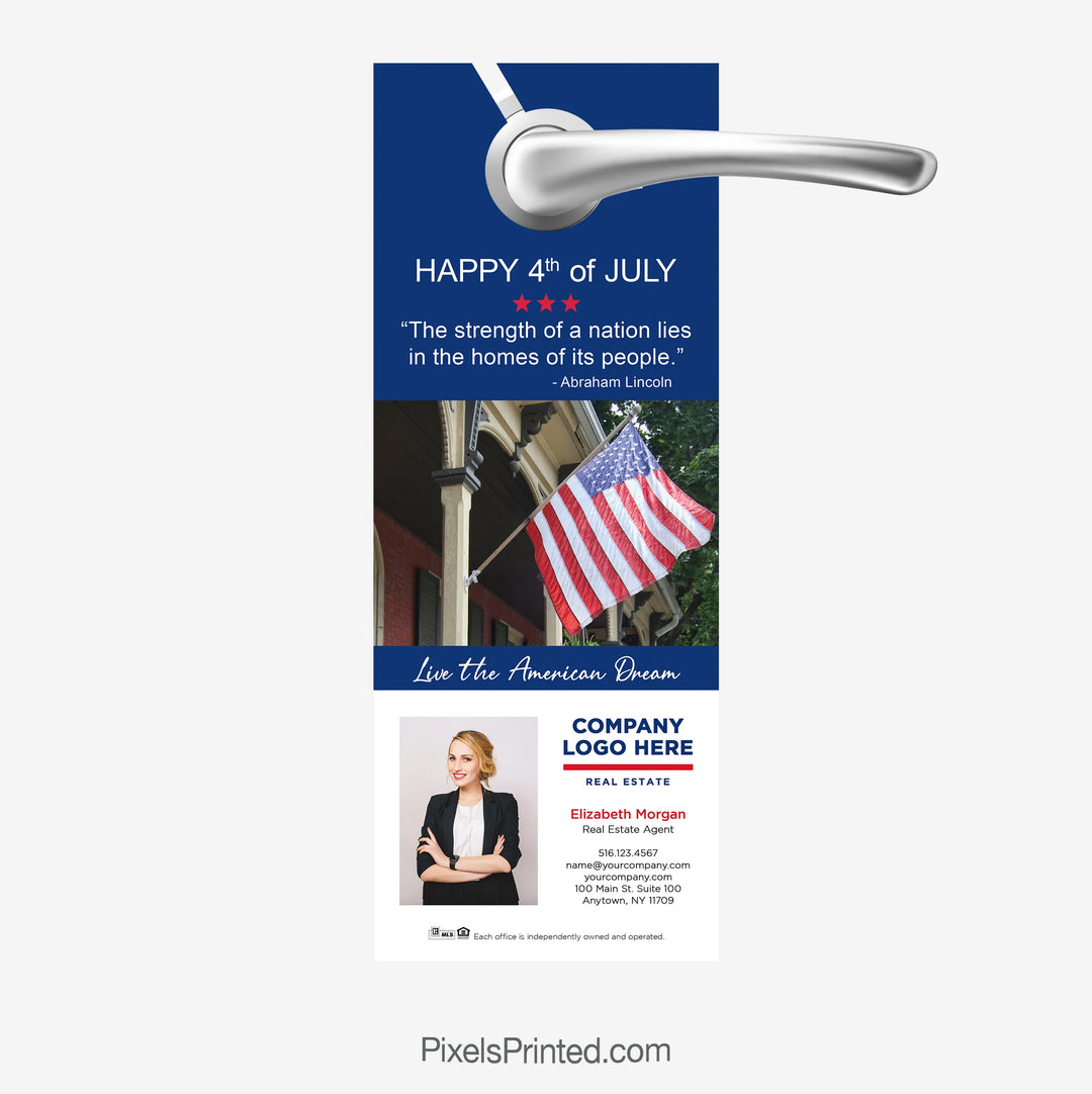 ERA real estate Fourth of July door hanger for summer marketing