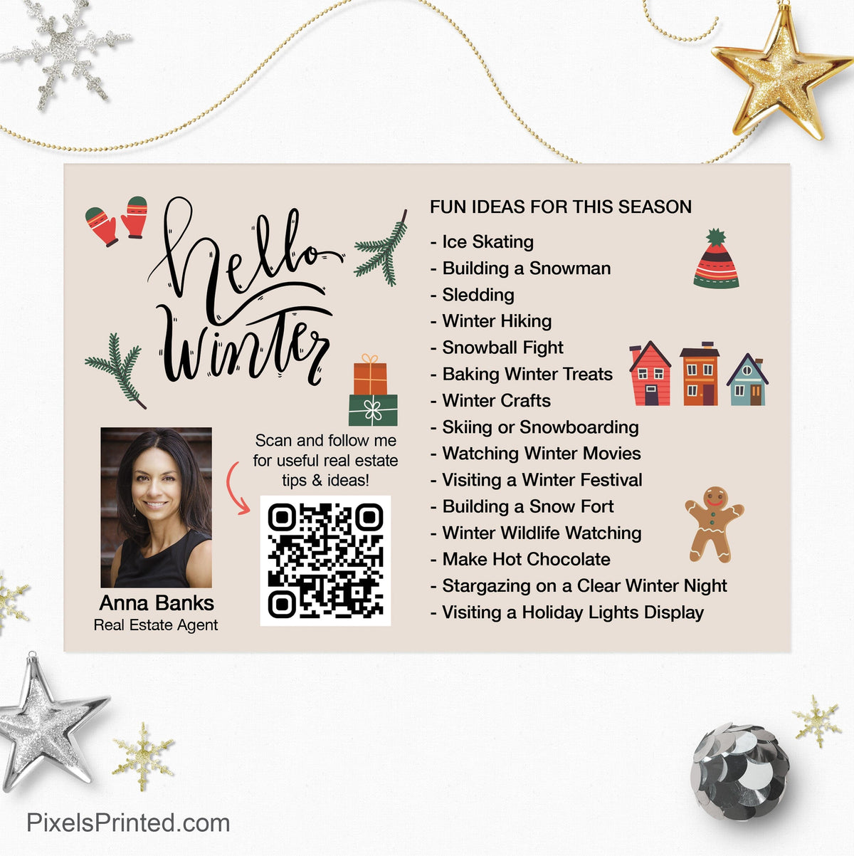 ERA real estate Christmas fun activities postcards PixelsPrinted 