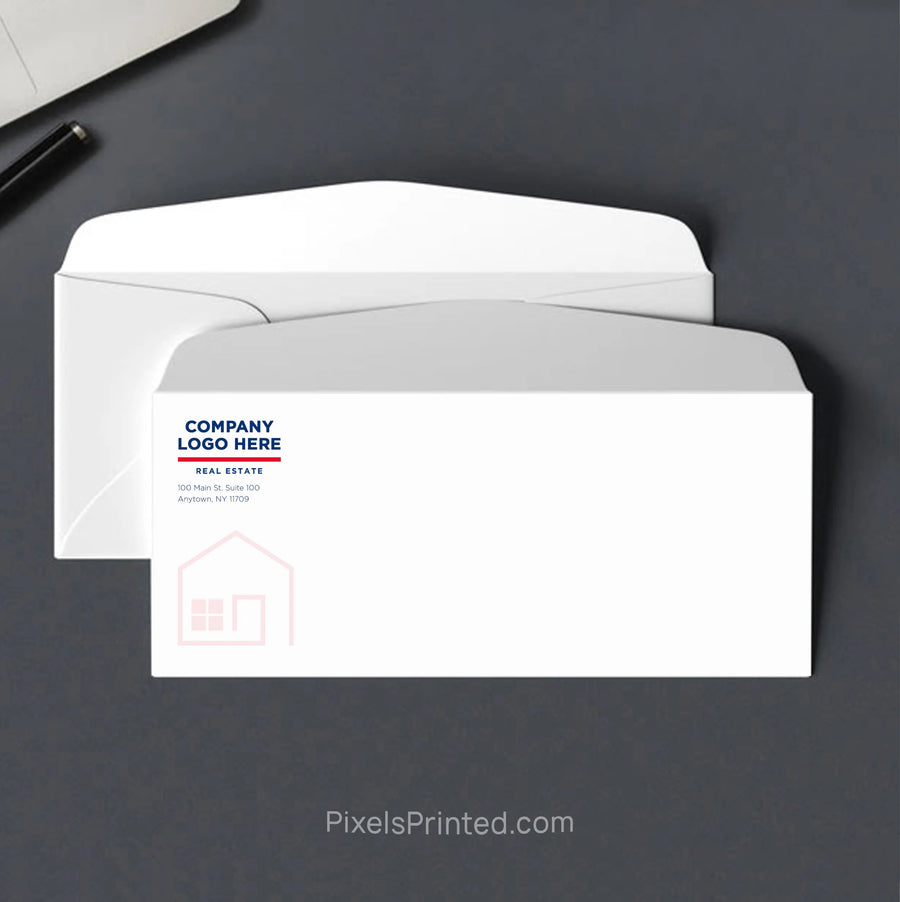 ERA Real Estate envelope with subtle house design and personalized return address