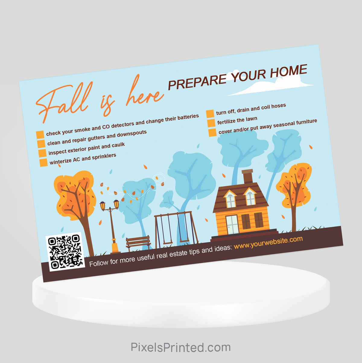 ERA real estate fall maintenance checklist postcards PixelsPrinted 