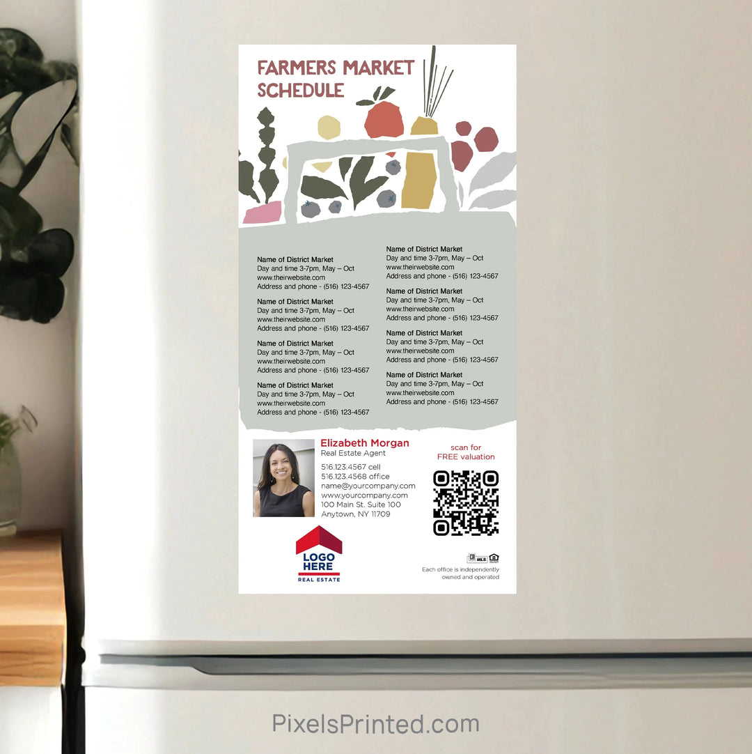 ERA Real Estate Farmers Market Schedule Postcard Magnets postcard magnets PixelsPrinted 