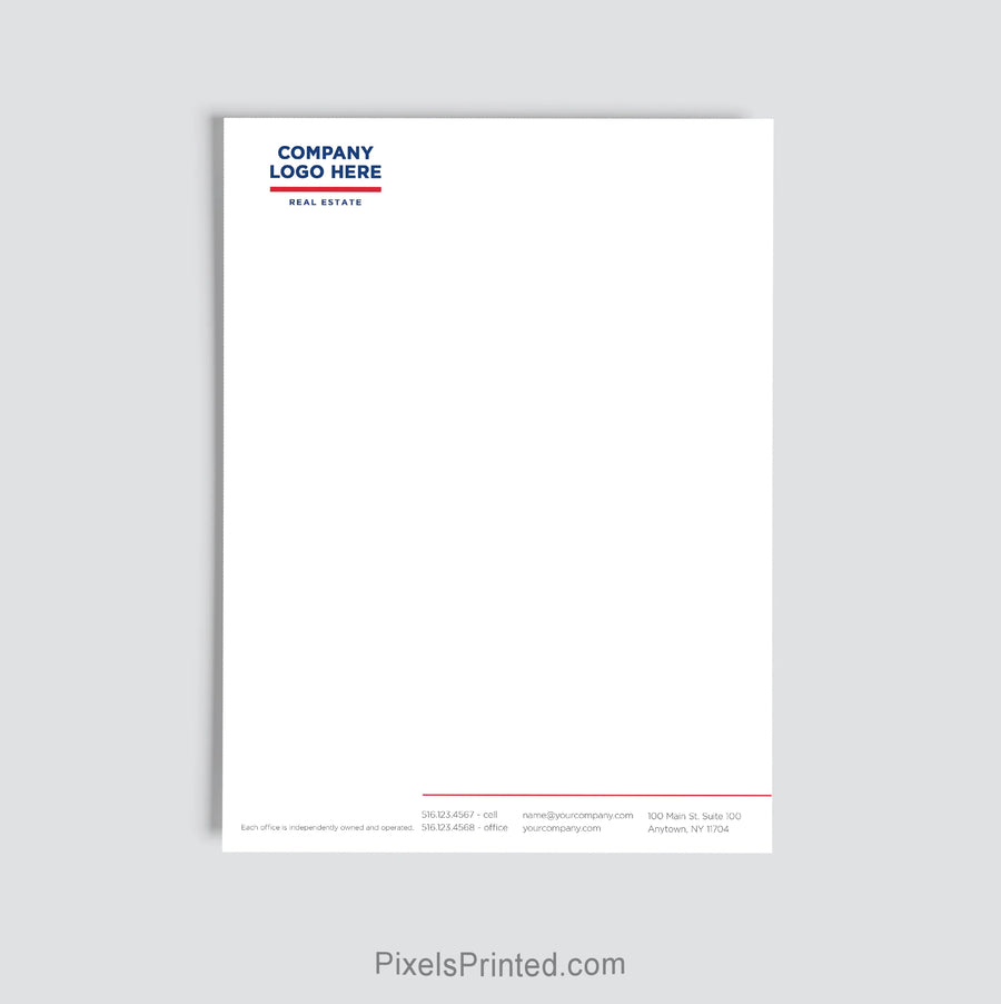 Personalized ERA Real Estate letterhead for brokerage offices