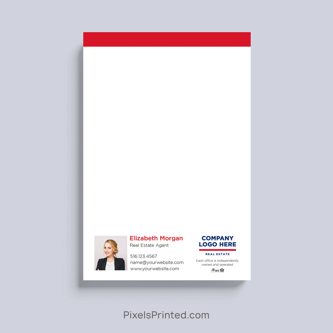 Personalized ERA Real Estate realtor notepad with headshot and contact information