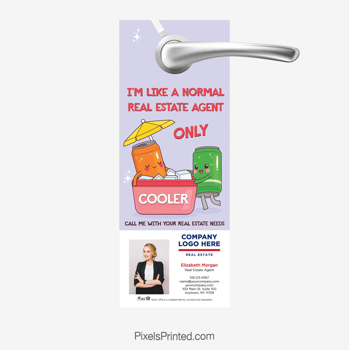 Summer fun agent introduction door hanger for ERA Real Estate agents