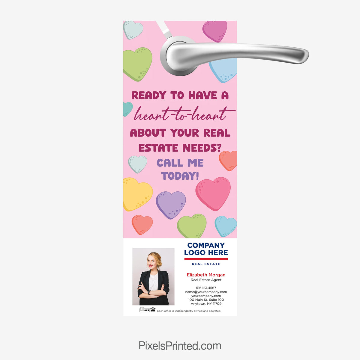 ERA Real Estate Valentine's Day Door Hanger Let’s Talk Real Estate
