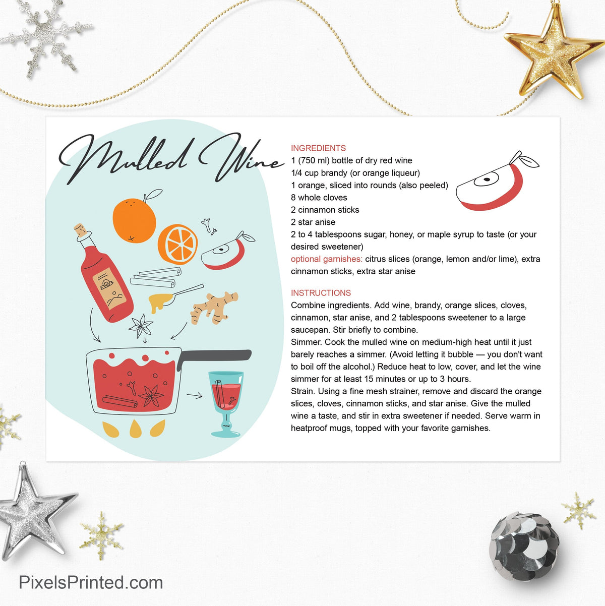 EXIT realty Christmas recipe postcards PixelsPrinted 
