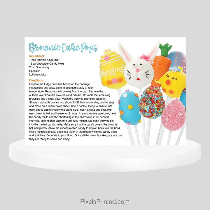 EXIT realty Easter Brownie cake pops recipe postcards PixelsPrinted 