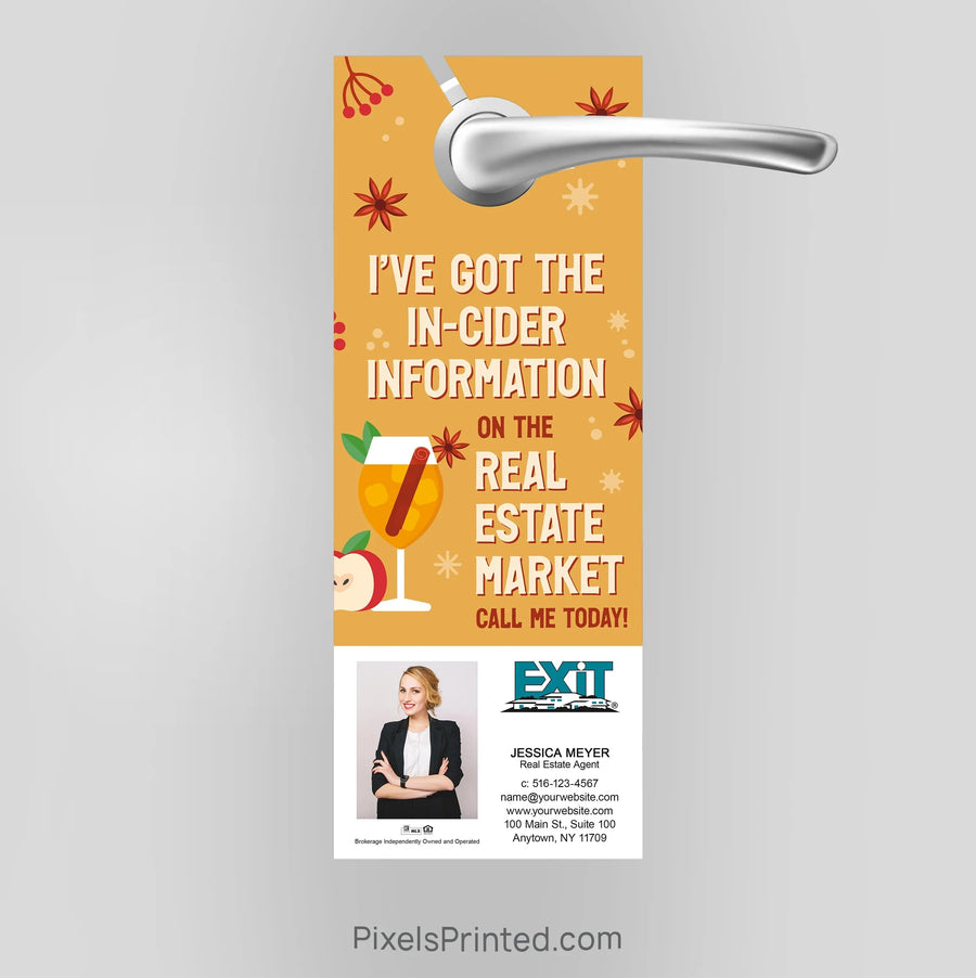EXIT realty fall autumn door hangers PixelsPrinted 