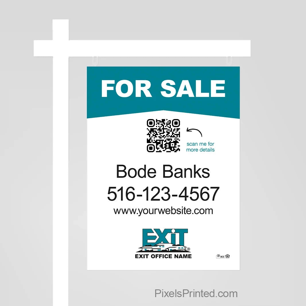 EXIT realty for sale sign panels PixelsPrinted 