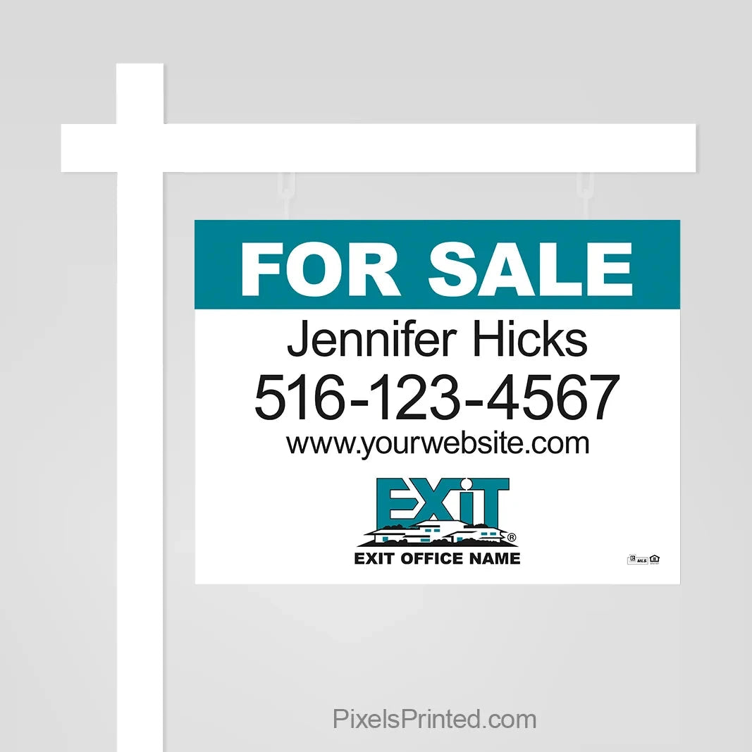 EXIT realty for sale sign panels PixelsPrinted 
