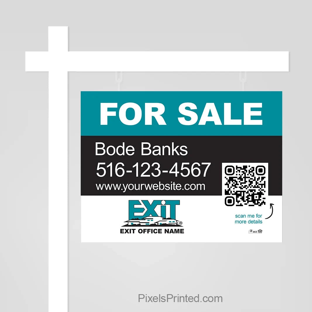 EXIT realty for sale sign panels PixelsPrinted 