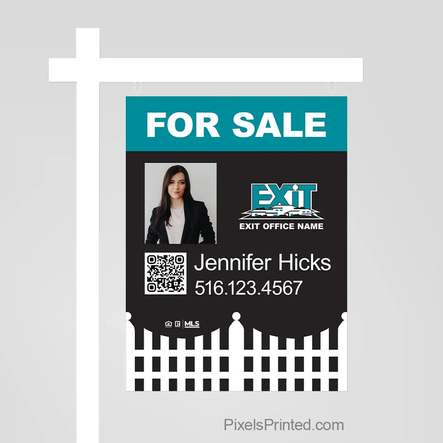 EXIT realty for sale sign panels with QR code PixelsPrinted 