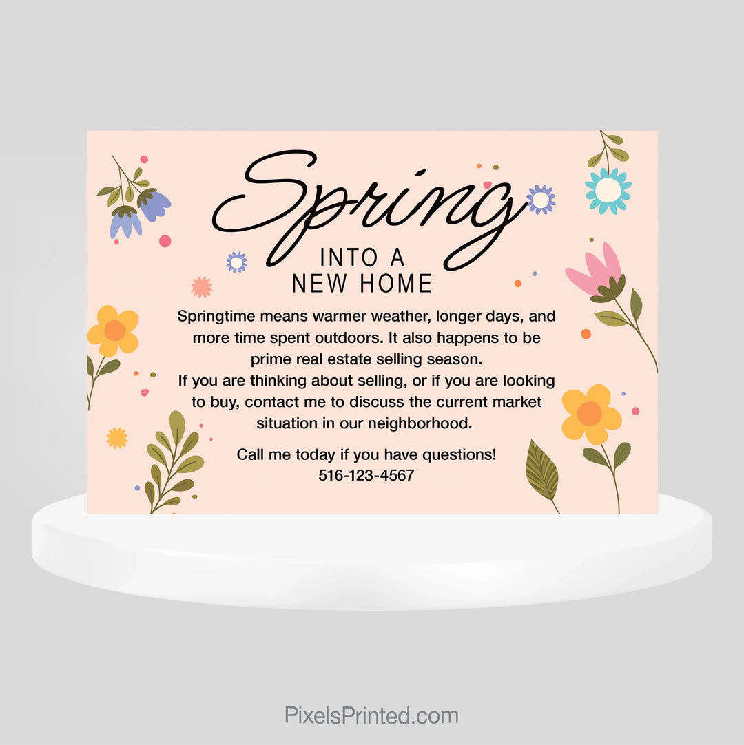 EXIT realty hello spring postcards PixelsPrinted 