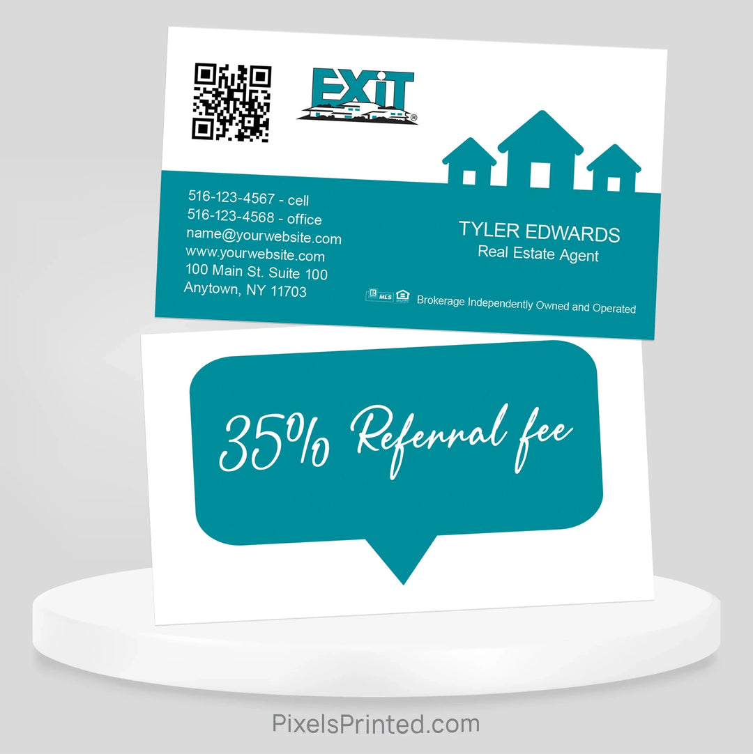 EXIT realty referral business cards Business Cards PixelsPrinted 