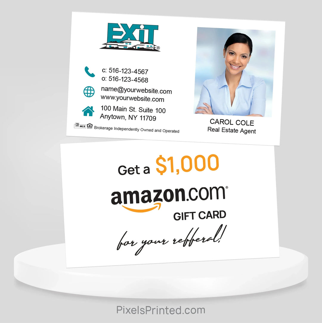 EXIT realty referral business cards Business Cards PixelsPrinted 