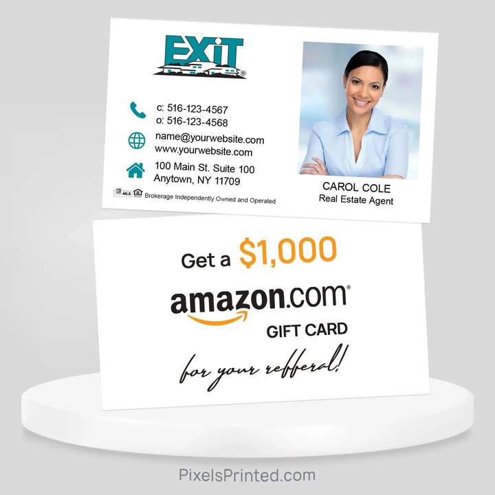 EXIT realty referral business cards Business Cards PixelsPrinted 