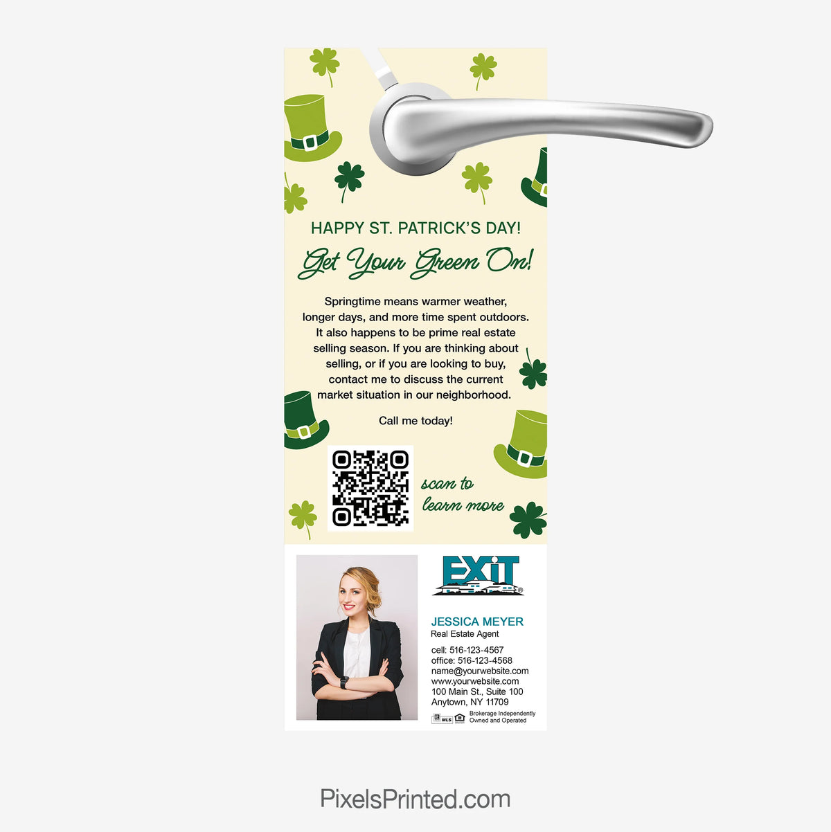 EXIT realty festive St. Patrick’s Day Door Hangers