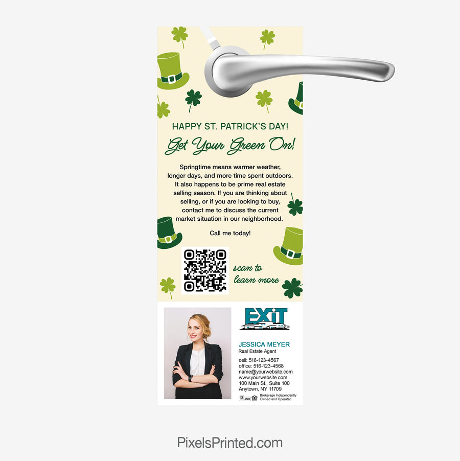 EXIT realty festive St. Patrick’s Day Door Hangers