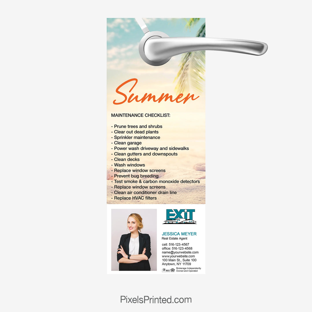 EXIT realty summer maintenance tips door hangers