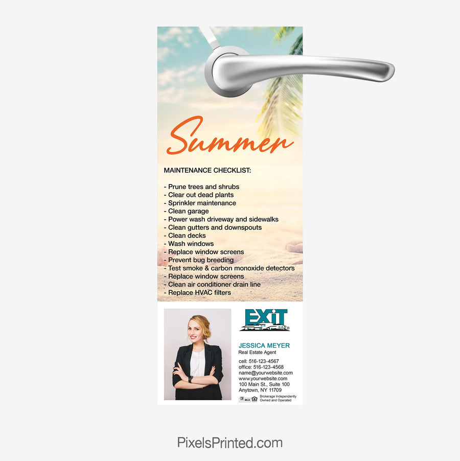 EXIT realty summer maintenance tips door hangers