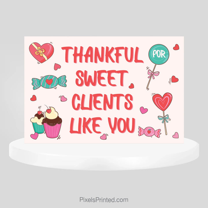 EXIT realty Valentine’s Day real estate thank you postcard PixelsPrinted 