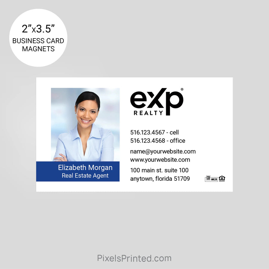 EXP realty business card magnets PixelsPrinted 