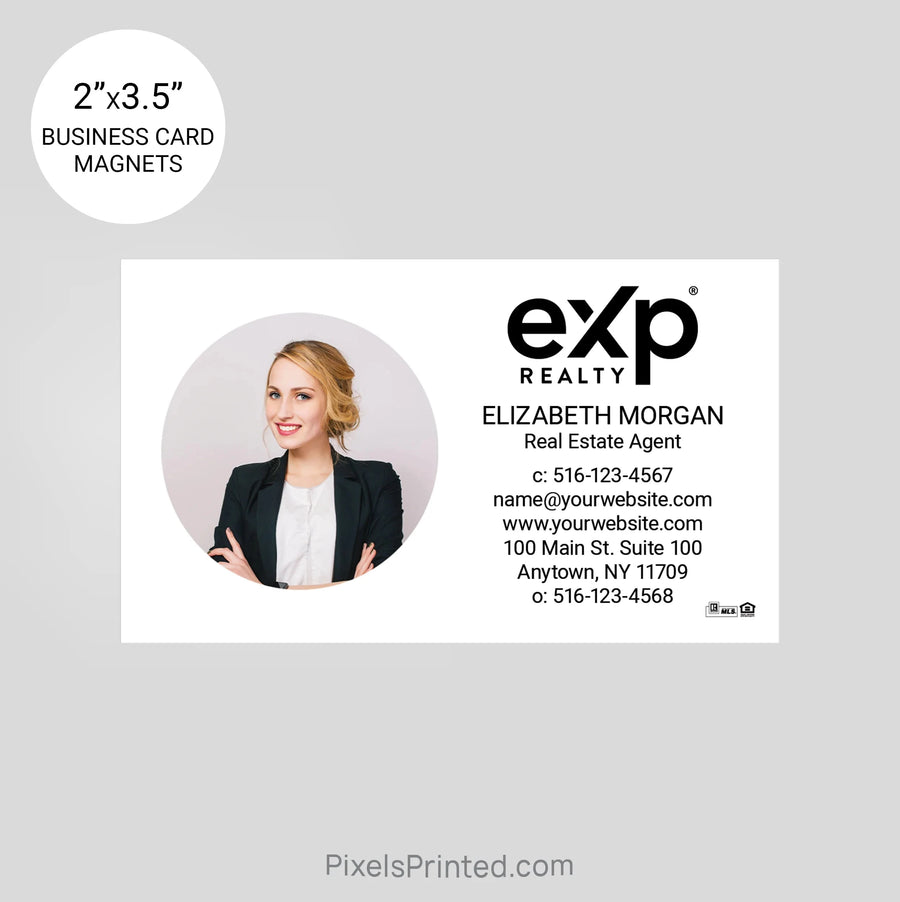 EXP realty business card magnets PixelsPrinted 