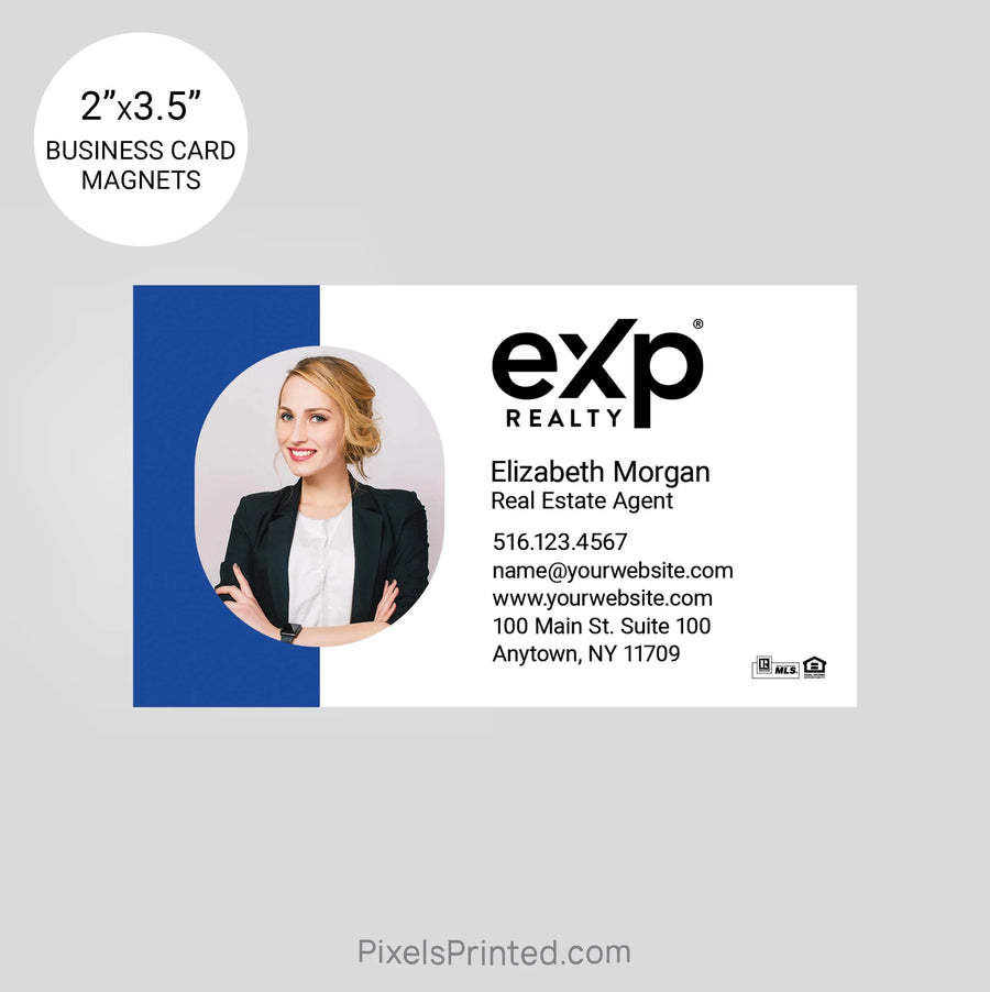 EXP realty business card magnets PixelsPrinted 