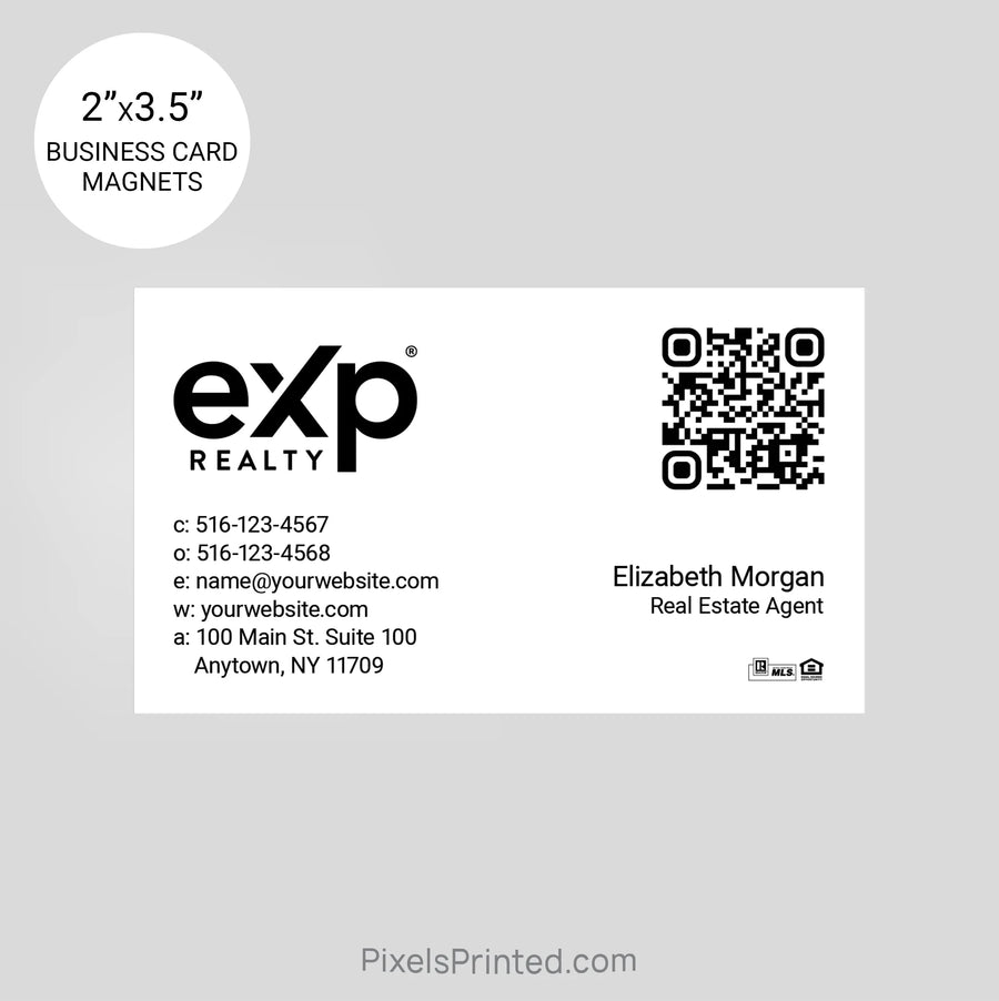 EXP realty business card magnets PixelsPrinted 
