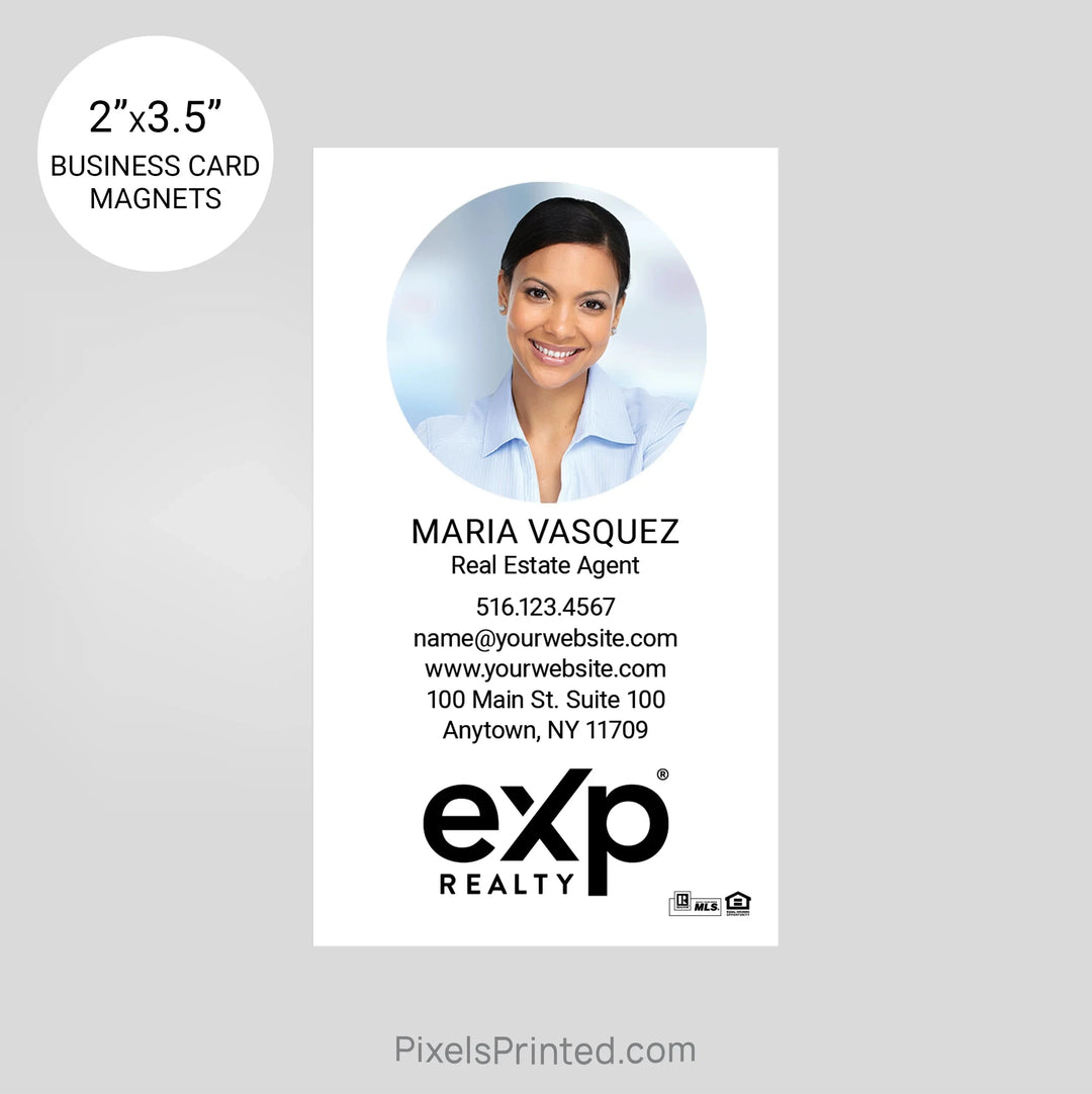 EXP realty business card magnets PixelsPrinted 