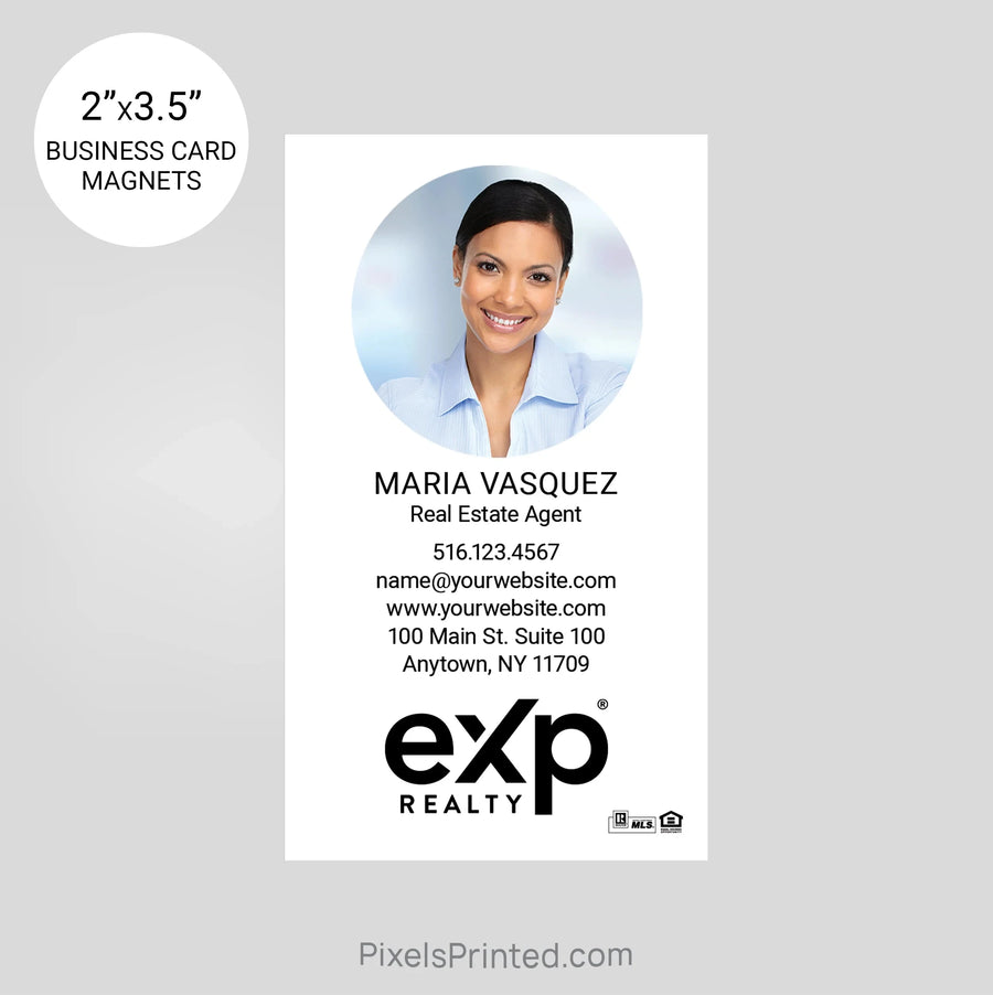 EXP realty business card magnets PixelsPrinted 